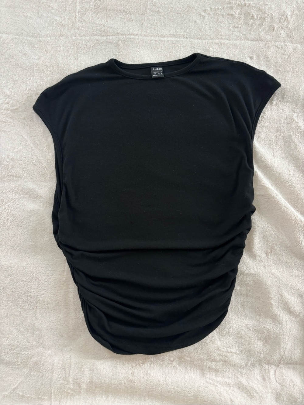 Shein black ruched top